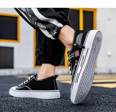 Men's Canvas Shoes Breathable Men Casual Shoes Outdoor Sneakers Comfortable Low-Top Men Tennis Shoes Zapatillas De Deporte
