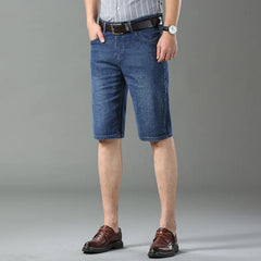 Summer Shorts Jeans Men Denim Pants Stretch Black Fashion Design Men's Jeans Slim Straight Male Short Jeans