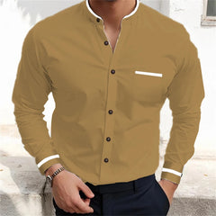 Men's Long Sleeve Shirts Plain Shirts Fashionable High Quality
