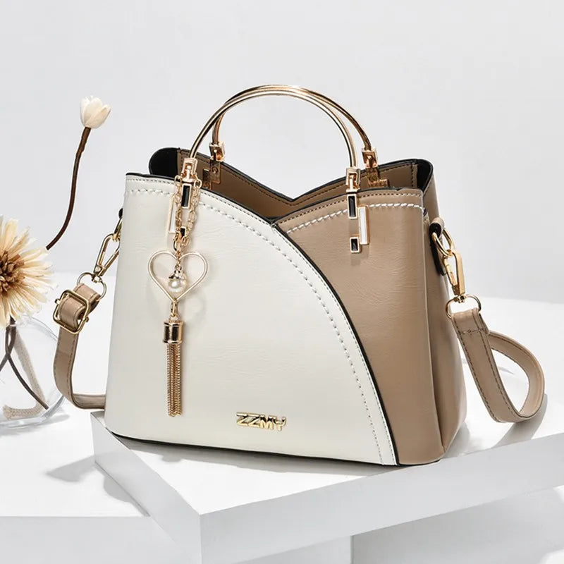 Women Single Shoulder Bag Colored Combination Handbag Fashion