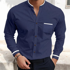 Men's Long Sleeve Shirts Plain Shirts Fashionable High Quality