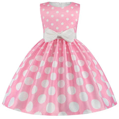 Summer Girls Rose Print Dress Princess Wedding Birthday Party Frocks Satin Children Vestidos Dresses For Girl Christmas Clothing