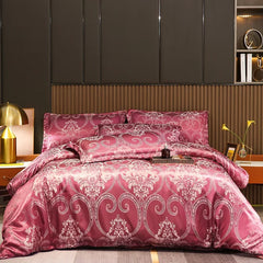 3pcs Duvet Cover and Pillow case Set No Filling,European Light Luxury Type Skin-Friendly Soft Fabric