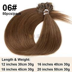 K Tip Hair Extensions Keratin Human Hair Hot Fusion Hair Extension European Hair Keratin Glue Machine Remy 12-20 inches
