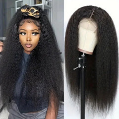 13x4 Lace Front Wigs Human Hair Pre Plucked 250 Density HD Kinky Straight Lace Front Wigs Human Hair Frontal Wigs Human Hair