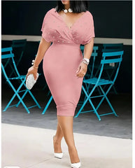 Fashion Party Dress For Wonen Sexy V Neck Package Hip Elegant Dresses 2025