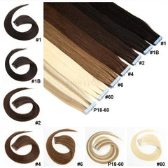 Invisible Tape In Extensions Human Hair Seamless Pu Skin Weft Injected Hair Extensions Hand Tied Adhesives Tape-Ins 10pcs/pack