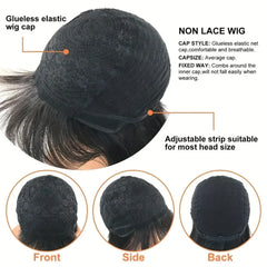 Black Finger Wave Human Hair Wig Short Pixie Cut Wigs Brazilian Human Hair Wigs Finger Ocean Wave Machine Made wig