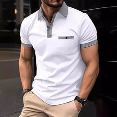Men's short-sleeved polo shirts in color sportswear