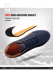 New Men Shoes Casual Shoes Leather Lace-Up Casual Sports Shoes Outdoor Wear-Resistant Vulcanized Shoes High-Quality Men Shoes