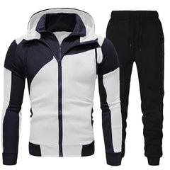 Men's Autumn Winter 2-Piece Tracksuit Zipper Hoodie And Pants Casual Sportswear Jogger Running Suit Fitness Sweatshirt