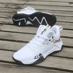 New Anti-Slip Men's High Top Men's Basketball Shoes Luxury Comfortable Running Shoes Fashionable Versatile Casual