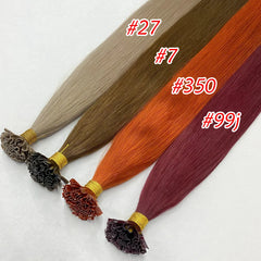 K Tip Hair Extensions Keratin Human Hair Hot Fusion Hair Extension Italy Keratin Glue Machine Remy 12-24inch 30 50G/pack