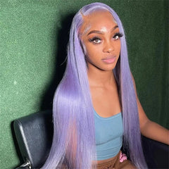 13x6 Teal Ocean Blue Lace Front Wig Human Hair Body Wave 613 Blonde hair