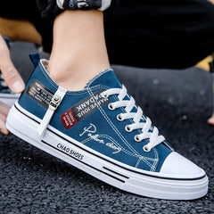 Men's Canvas Shoes Breathable Men Casual Shoes Outdoor Sneakers Comfortable Low-Top Men Tennis Shoes Zapatillas De Deporte