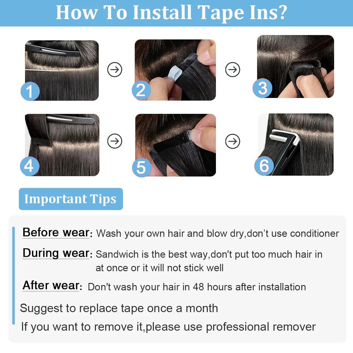 Tape In Kinky Straight Human Hair Extensions Brazilian Hair Adhesive Extensions Skin Weft Black 100% Real Human Hair for Women