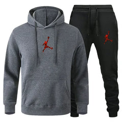 2025 Autumn/Winter Men's jogging Fitness sportswear Set: Fashionable long-sleeved sweater