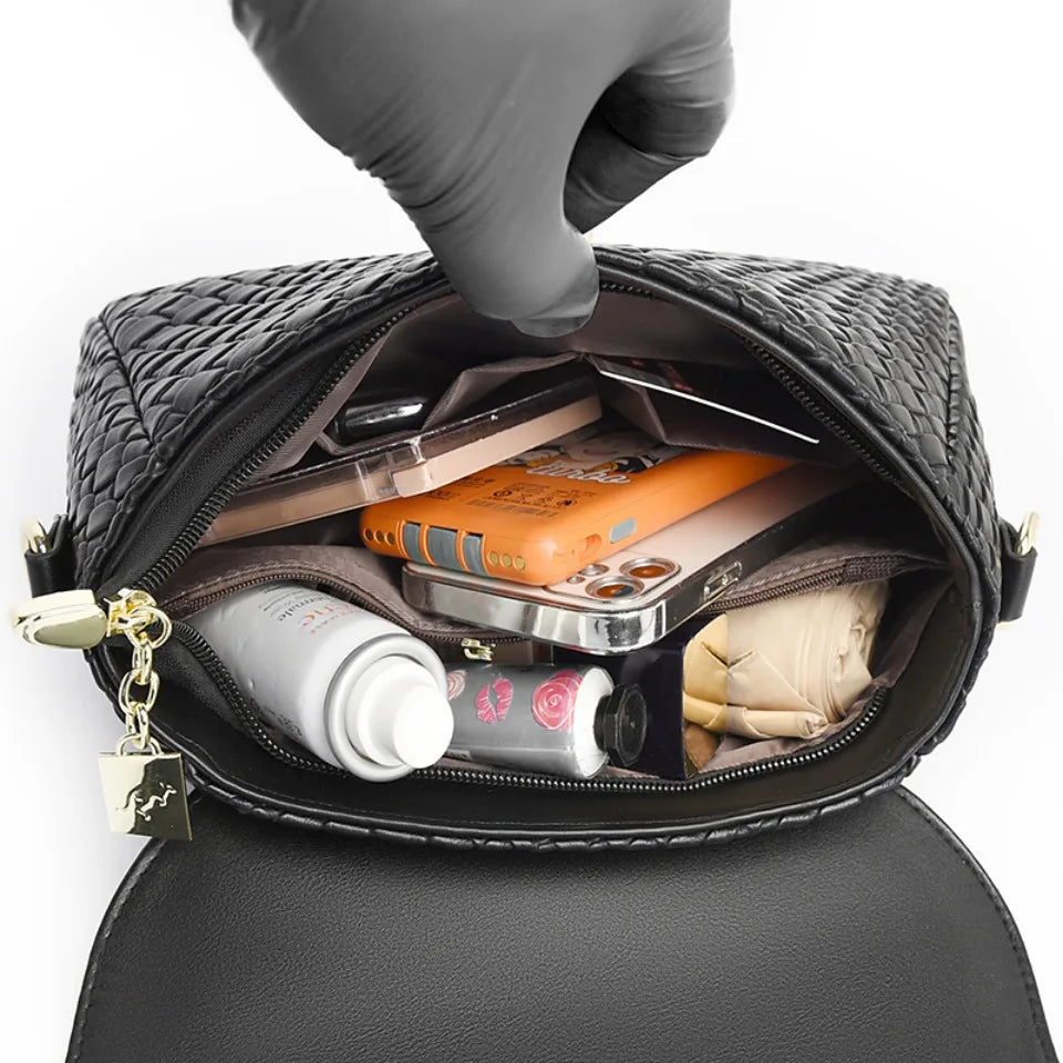 Luxury Handbag Women Bags Designer Pu Leather Knitting