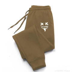 Men Casual Pants for Daily Wear with Jogging Pants Autumn Winter Men's Sweatpants Monste Smile Printed Lace-up Sweatpants