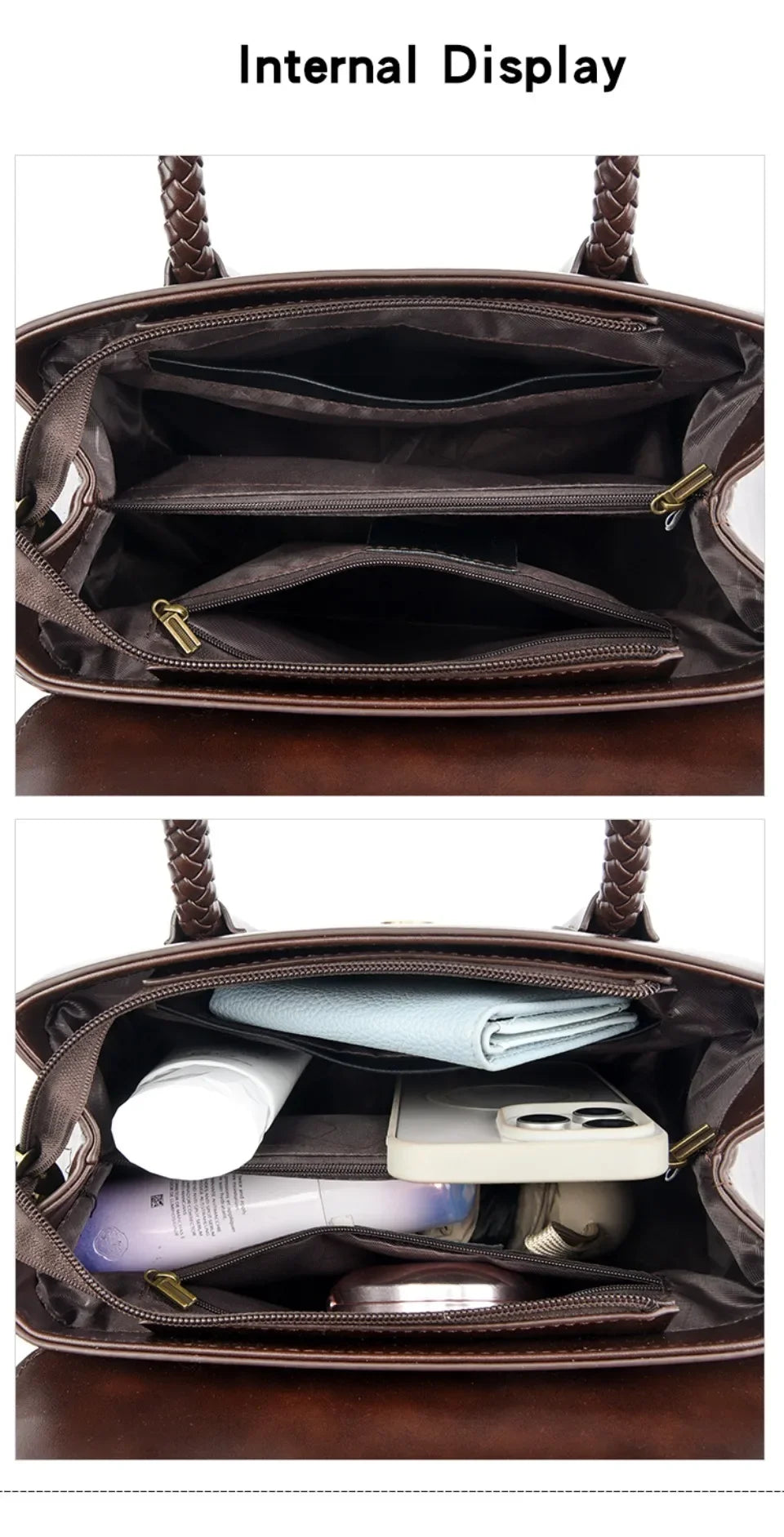 Retro High Quality Oil Leather Women Top-handle Shoulde Bags Vintage Casual Totes Trendy Lock Designer Handbag Small