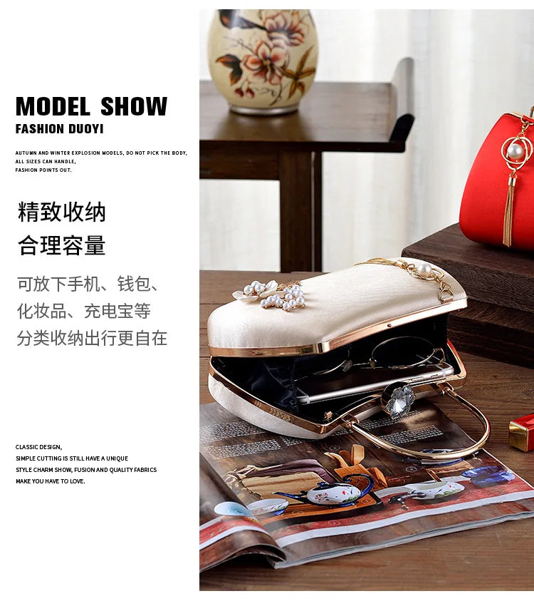 2025 New Women Handmade Flowers Clutch Handbags Wedding Evening Wallets Party  Purse For Ladies