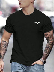 Seagull Men T-shirt Luxury Brand Fashion Big Size Top Casual Short Sleeve  New Arrival