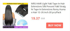 Invisible Tape In Hair Extensions Human Hair Kinky Straight/Light Yaki Straight Injected Tape ins Remy Black Tape On Hair 20PCS