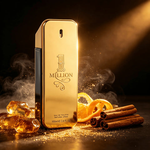 Rabanne 1 Million Eau de Toilette 100ml, Luxury Men's Perfume Spray, Long‑Lasting Woody Spicy Fragrance for Men