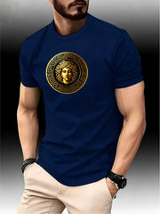 Round Neck Running Tshirt Men Thin Top Art Printing Quick