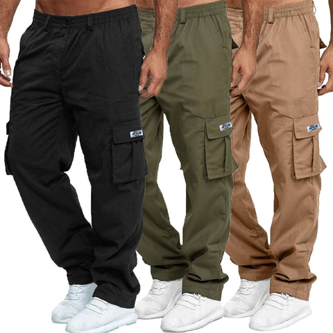 Men's Cargo Pants Sweatpants Outdoor Loose Straight Long pant
