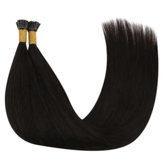 Straight I Tip Hair Extensions Natural Color Brazilian Human Hair Extensions 100% Real Hair For Woman Capsule Keratin 26 Inches