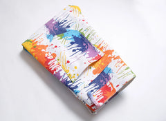 Men's White Jeans in Asian Sizes; Blue-Red-Green-Purple Printed Stretch Denim Pants; Stylish Slim-fit Trousers.