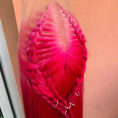 13x6 Teal Ocean Blue Lace Front Wig Human Hair Body Wave 613 Blonde hair