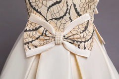 Baby Girl Bow Flower Dress 2-10 Year Children Girl Wedding Birthday Party Princess Dresses Kids Girl Gown
