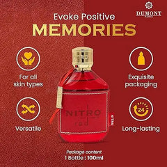Nitro Red Dumont MEN Fragrance Middle Eastern Arabic Perfume Men's Perfume Women's Perfume Long-lasting 100ml
