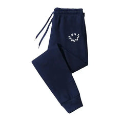 Men Casual Pants for Daily Wear with Jogging Pants Autumn Winter Men's Sweatpants Monste Smile Printed Lace-up Sweatpants