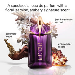 Mugler Alien Eau De Parfum for Women Floral Woody Perfume with Jasmine Wood Amber Long Lasting Fragrance