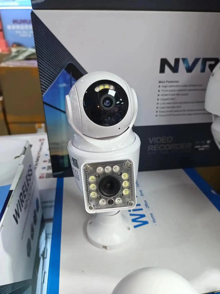 4MP UHD iCsee/V380Pro APP  Dual Lens E27 Lamp Head Socket Wireless PTZ IP Camera AI Humanoid Detection Baby Monit