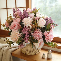 30cm Artificial Autumn Rose Flowers Wedding Christmas Vase Home Living Room DIY Fake Bouquet Decoration