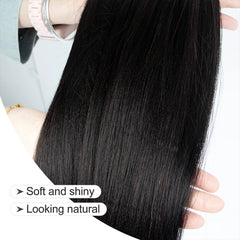 Light Yaki K Tip Hair Extensions Human Hair Cuticles Remy  Pre Bonded Keratin Hot Fusion Hair Extensions 14-26 inch 1B V Tip
