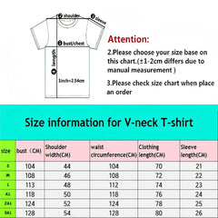 2026 Summer New Men's V-Neck T-Shirt with 3D Digital Pattern Printing for Street Casual Fashion Comfortable Soft Breathable