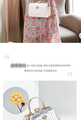 Fashion Women's Bright Leather Steel Armor Bag New Lacquer Leather Bride Handbag