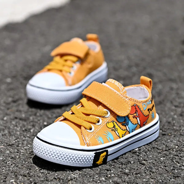 Children cartoon canvas shoes boy and girl