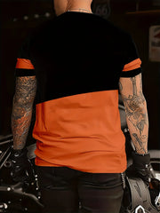 1pc Men'S Novelty T-Shirt,Casual Style,Geometric Pattern,