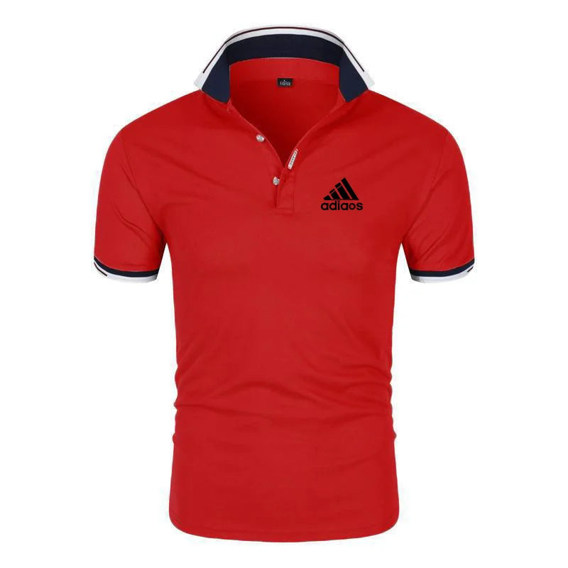 2024 Summer New Polo Shirt Men's Casual Solid Color Slim Fit Men t-shirt Fashion