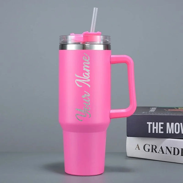  Custom Name Bingba Cup Car 40oz Large Capacity Portable Handle Cup 304 Stainless Steel Insulation Cup Coffee Insulation Cup