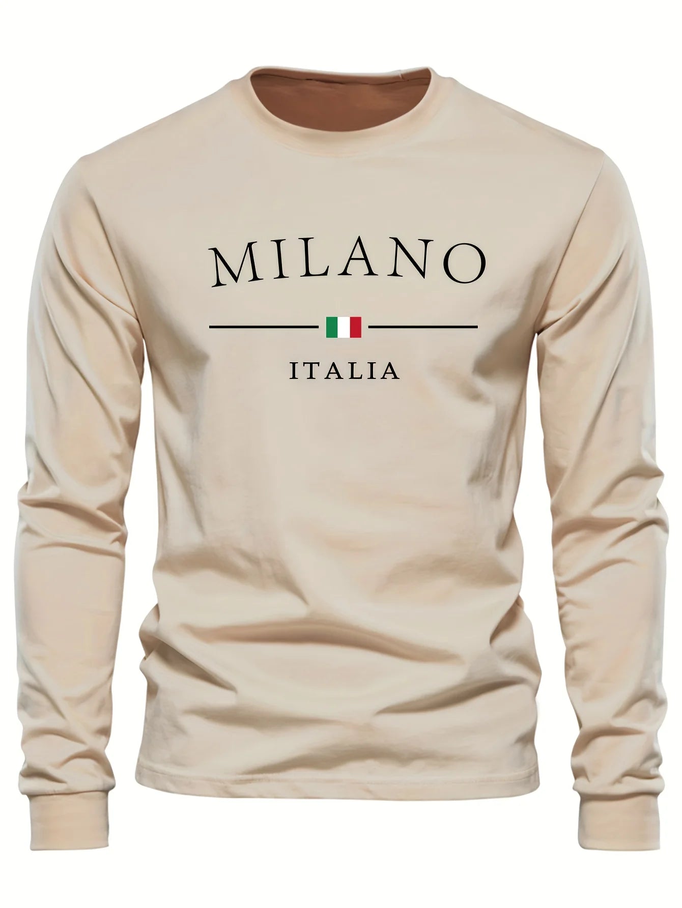 Men's 3D Printed Long Sleeve T-Shirt Casual Fashion Crew Neck T-Shirt Sports Top Daily Comfort Light Breathable Quick Dry