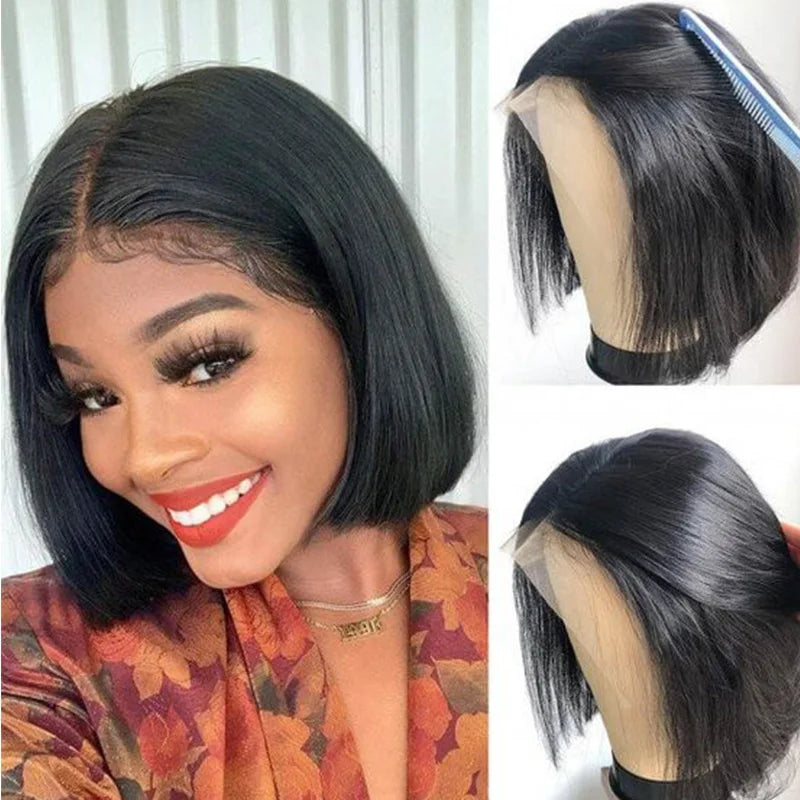 Hot Sale Short BOB Wig T Part Side Part Bob Wigs Lace Frontal Brazilian Human Hair for Black Women
