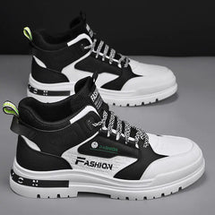 Men Sneakers Outdoor Casual Shoes New Non Slip Vulcanized Shoes Soft Sole Walking Shoe Lace-up High Top