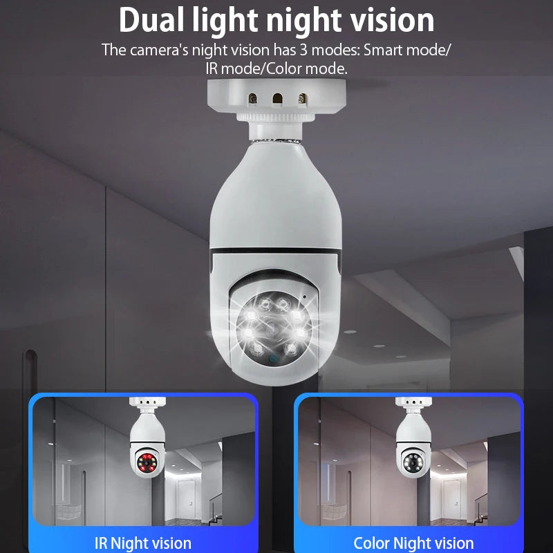 1080P Bulb Surveillance Camera 360° WiFi Anti-theft Outdoor Indoor Security Monitor Night Vision Audio Security IP Cam